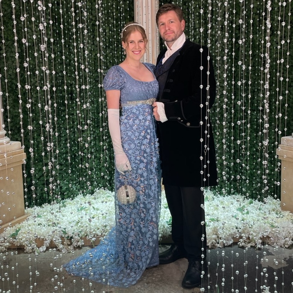 Custom Bridgerton Edwardian Cinderella cosplay dress
